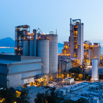 Cement Plant during sunset