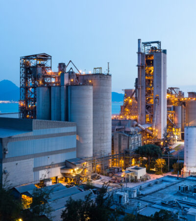 Cement Plant during sunset